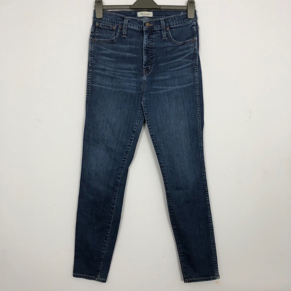 Madewell Denim - Madewell 10" High-Rise Skinny Blue Jeans Womens 29 Medium Wash Cotton Blend